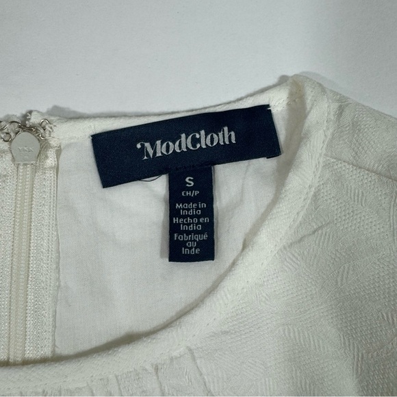 New ModCloth Flutter of Brilliance Tiered Dress Ivory - Picture 5 of 7